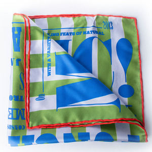 Jane Carr Pocket Square Men Alice Blue